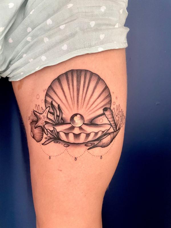 130 Shell Tattoos Make You Wonder Sea Life