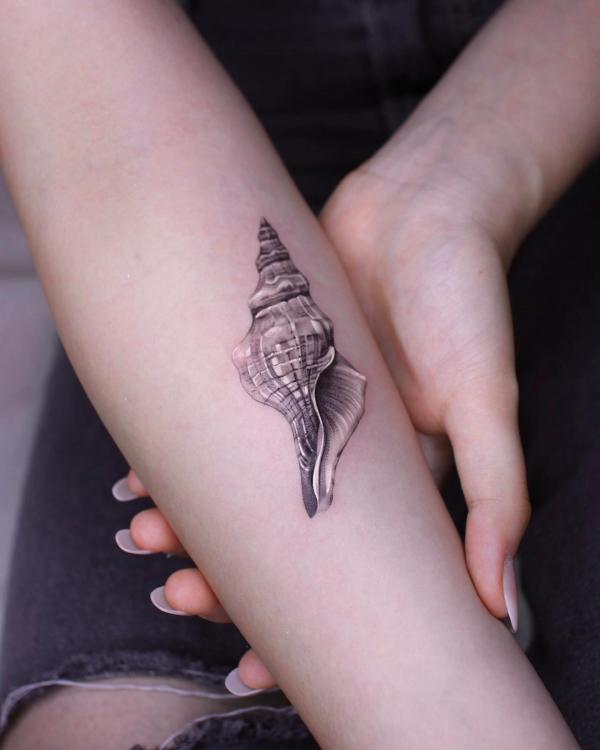 130 Shell Tattoos Make You Wonder Sea Life