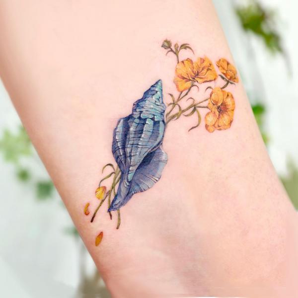 130 Shell Tattoos Make You Wonder Sea Life