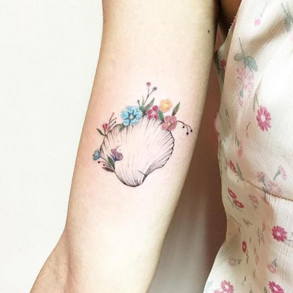 130 Shell Tattoos Make You Wonder Sea Life