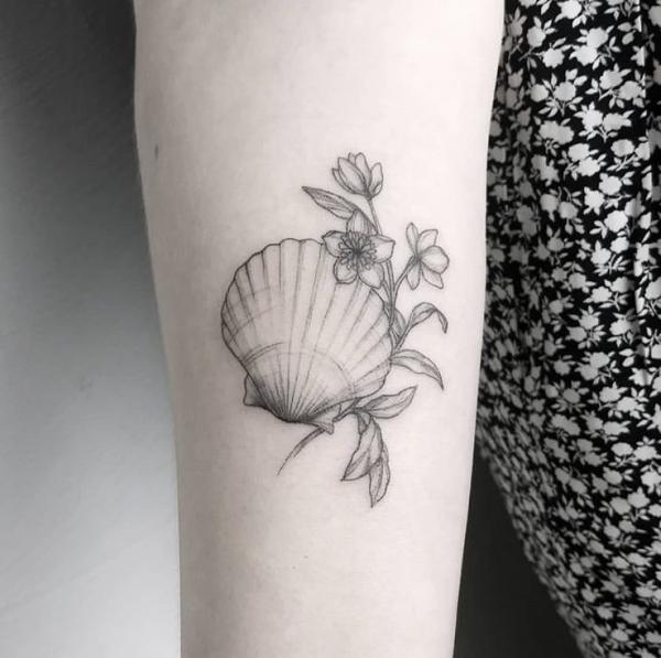130 Shell Tattoos Make You Wonder Sea Life