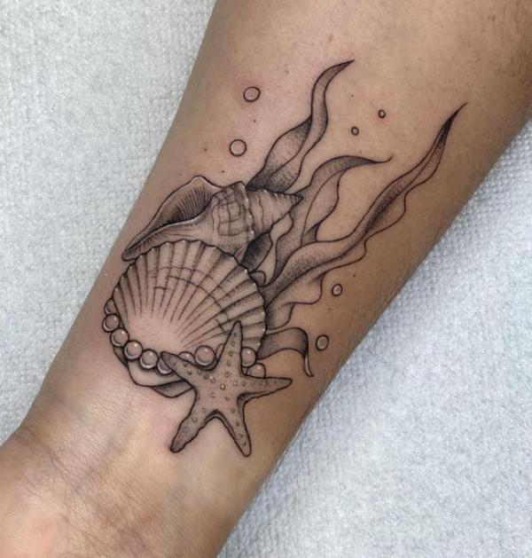 130 Shell Tattoos Make You Wonder Sea Life