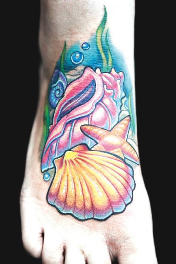 130 Shell Tattoos Make You Wonder Sea Life