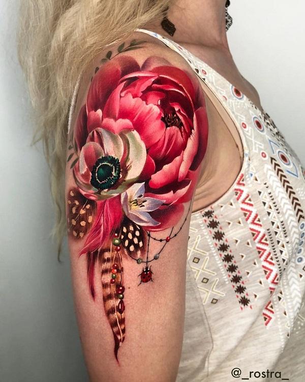 50 Peony Tattoo Designs and Meanings