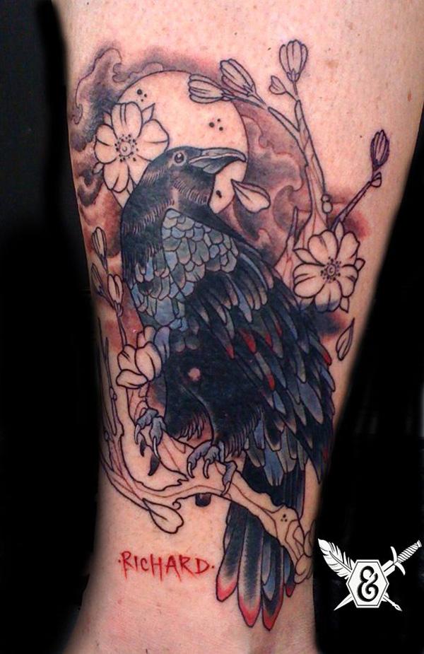 60+ Mysterious Raven Tattoos