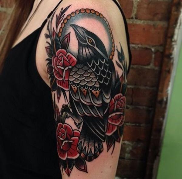 60+ Mysterious Raven Tattoos