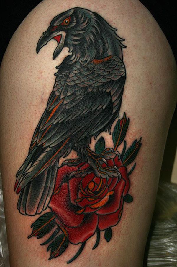 60+ Mysterious Raven Tattoos