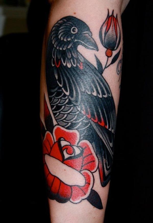 60+ Mysterious Raven Tattoos