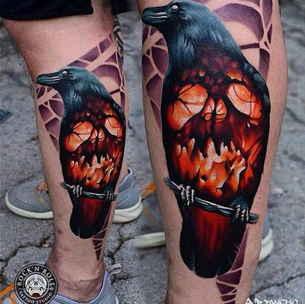 60+ Mysterious Raven Tattoos