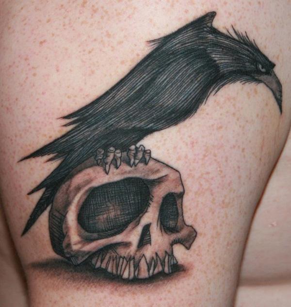 60+ Mysterious Raven Tattoos