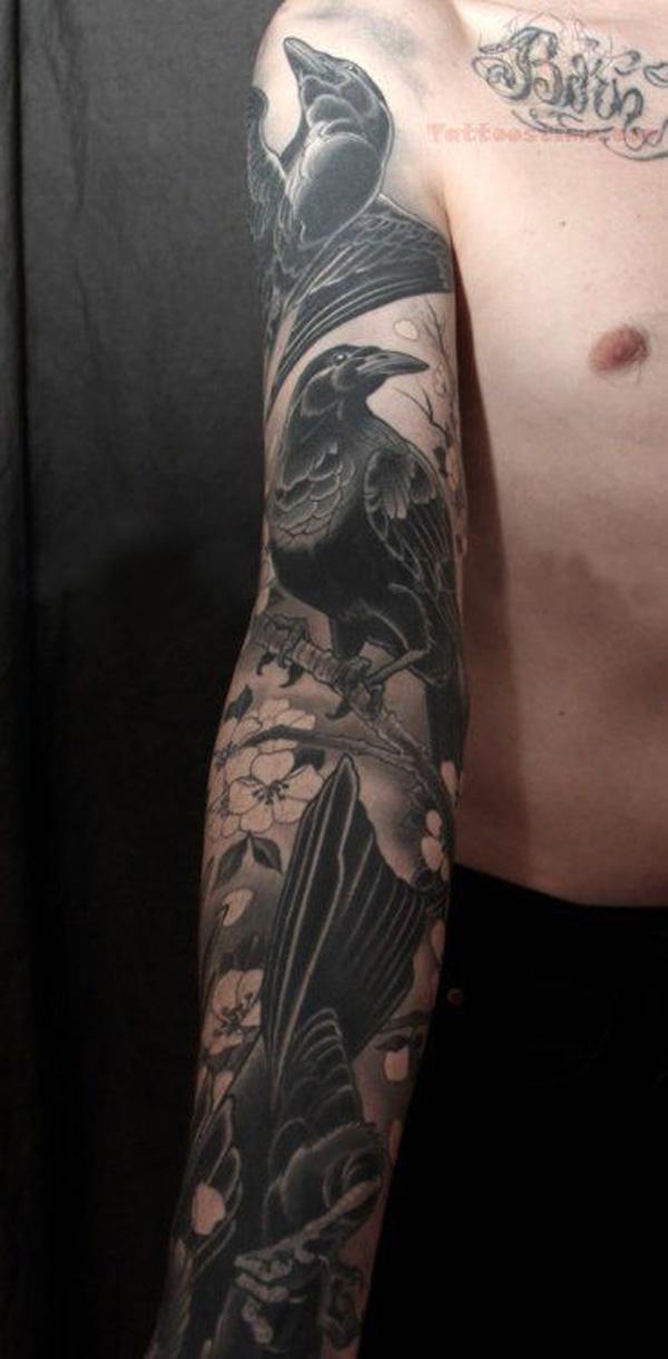 60+ Mysterious Raven Tattoos
