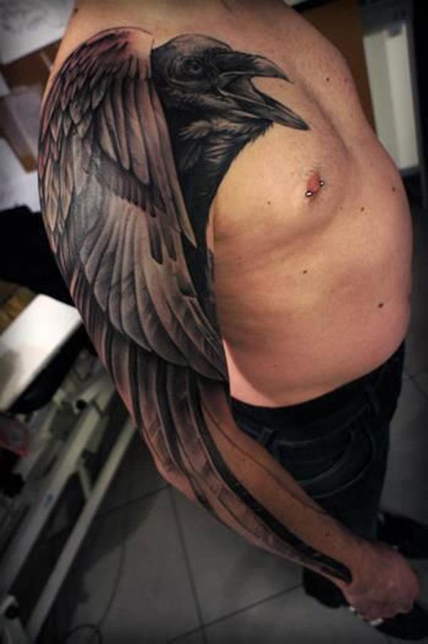 60+ Mysterious Raven Tattoos