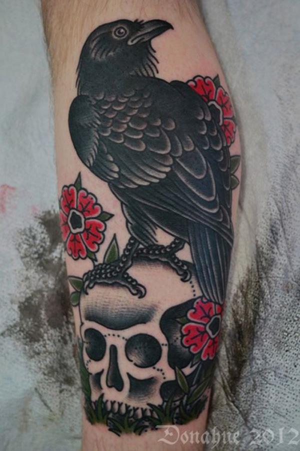 60+ Mysterious Raven Tattoos