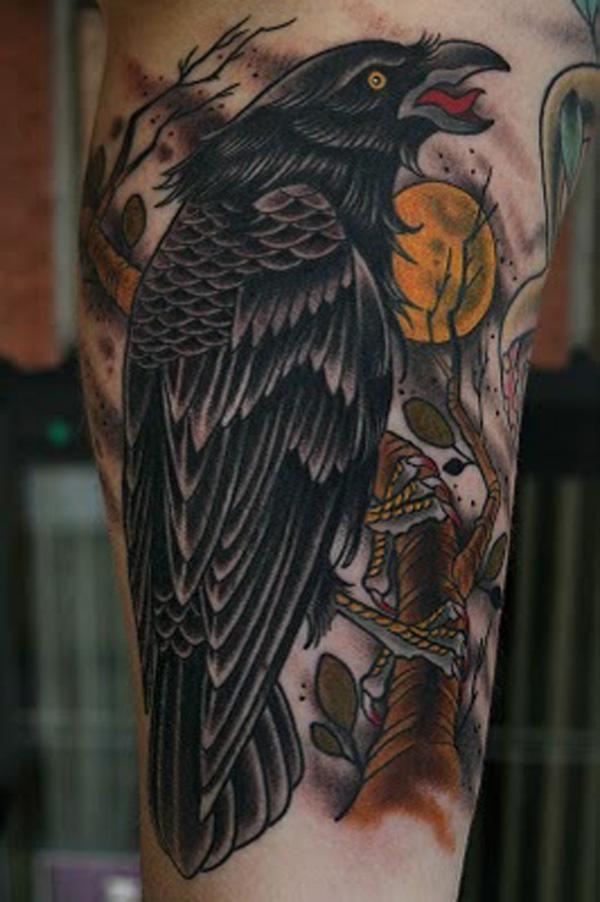 60+ Mysterious Raven Tattoos