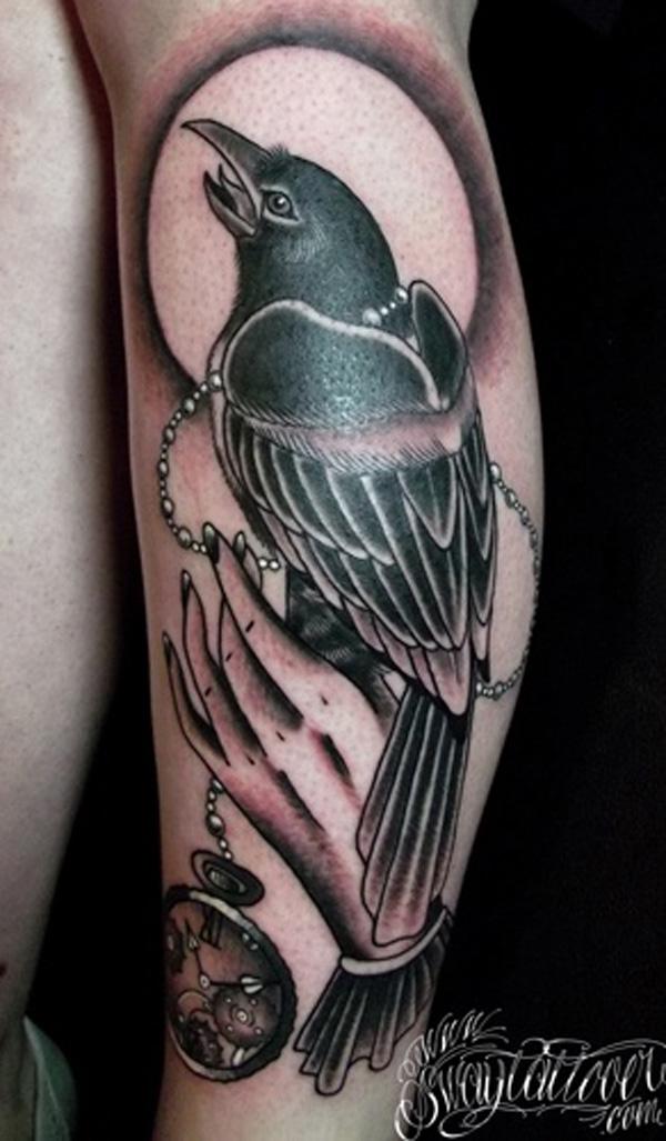 60+ Mysterious Raven Tattoos