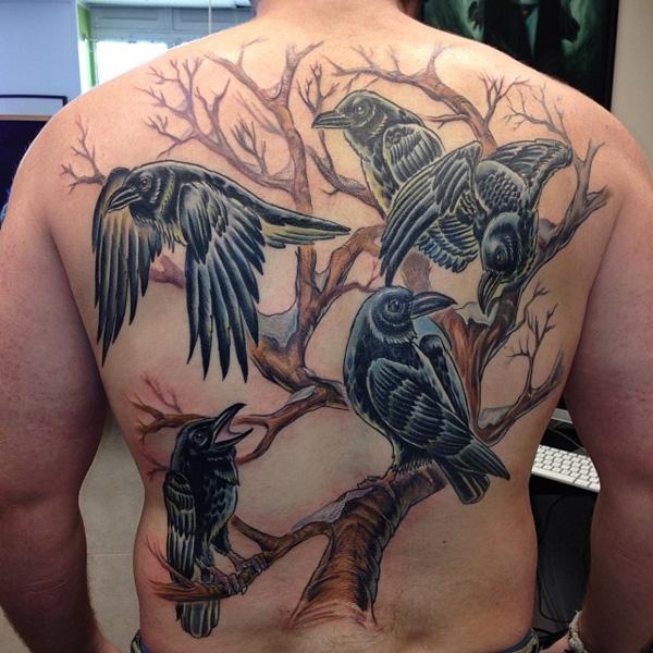 60+ Mysterious Raven Tattoos