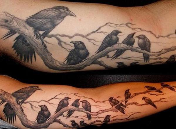 60+ Mysterious Raven Tattoos