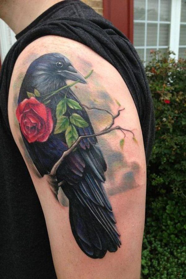60+ Mysterious Raven Tattoos