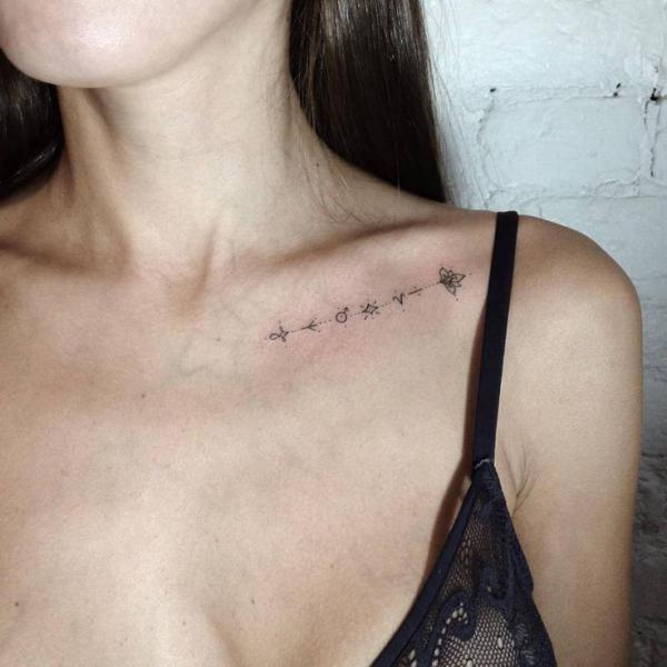 50 Cute Clavicle Tattoos for Women