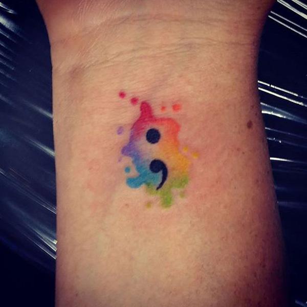 70 Inspirational Semicolon Tattoo Designs