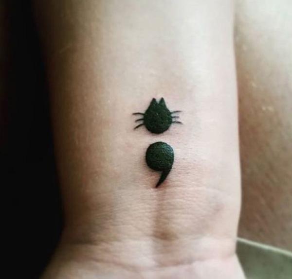 70 Inspirational Semicolon Tattoo Designs