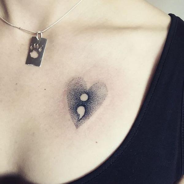 70 Inspirational Semicolon Tattoo Designs