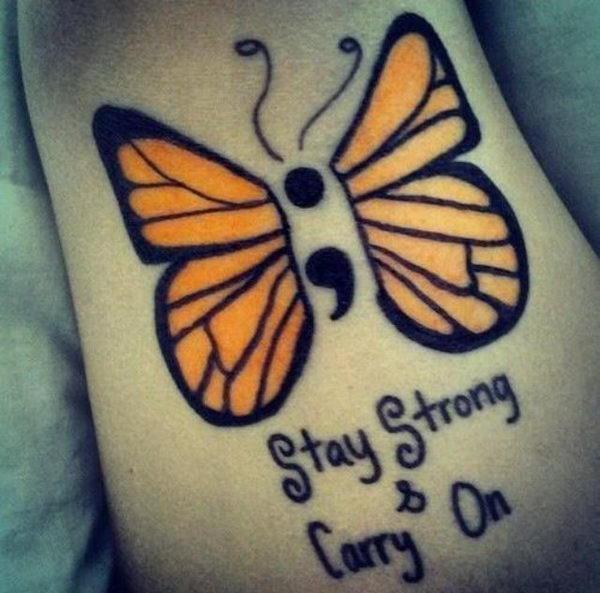 70 Inspirational Semicolon Tattoo Designs