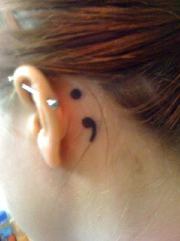 70 Inspirational Semicolon Tattoo Designs