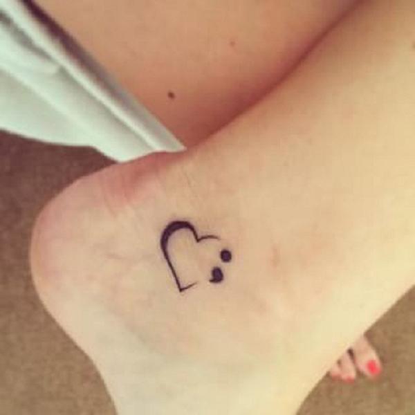 70 Inspirational Semicolon Tattoo Designs