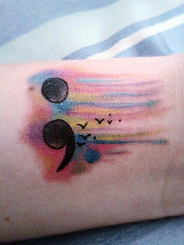 70 Inspirational Semicolon Tattoo Designs