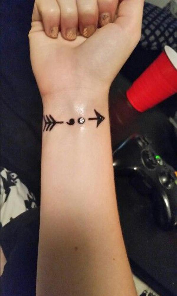 70 Inspirational Semicolon Tattoo Designs