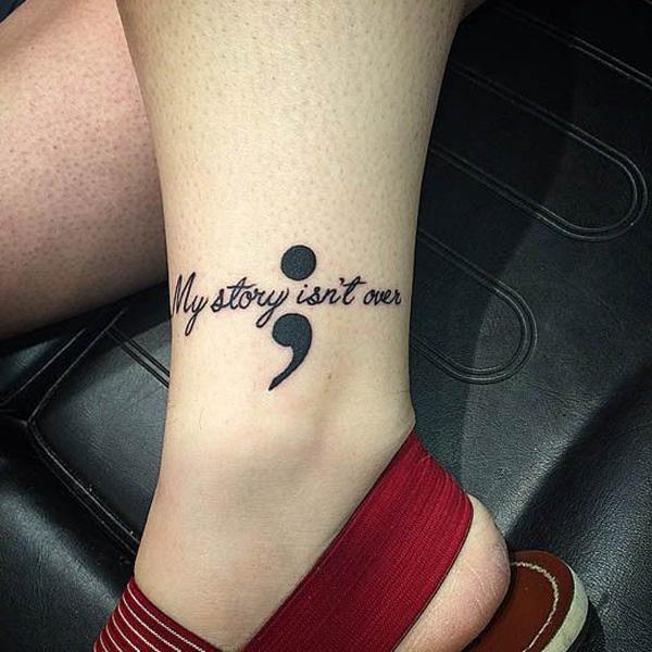 70 Inspirational Semicolon Tattoo Designs
