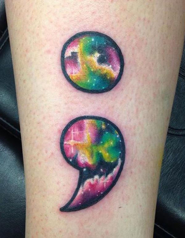 70 Inspirational Semicolon Tattoo Designs