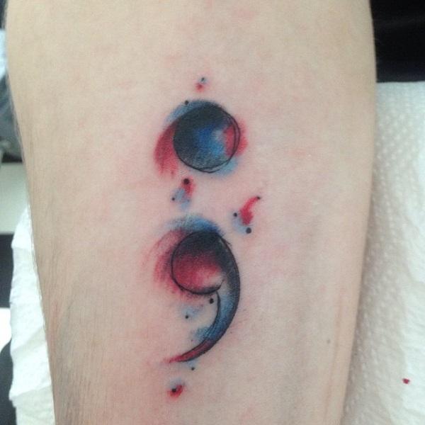 70 Inspirational Semicolon Tattoo Designs