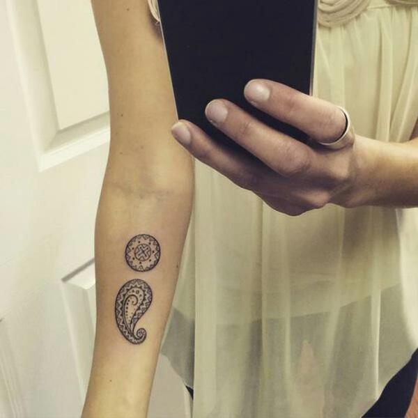 70 Inspirational Semicolon Tattoo Designs