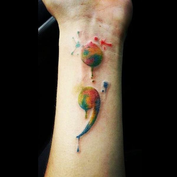 70 Inspirational Semicolon Tattoo Designs
