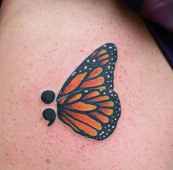 70 Inspirational Semicolon Tattoo Designs
