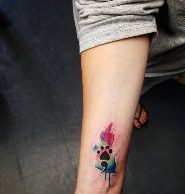 70 Inspirational Semicolon Tattoo Designs