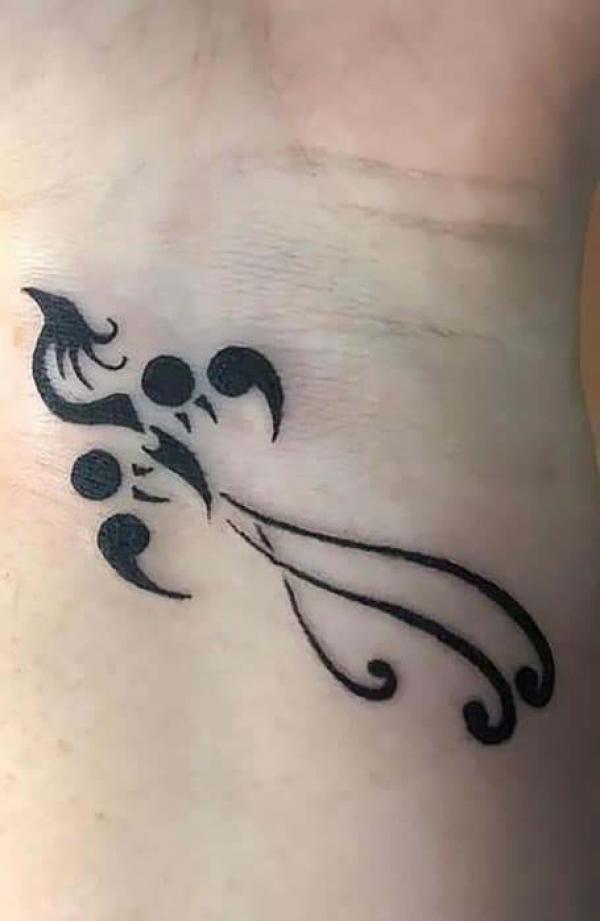 70 Inspirational Semicolon Tattoo Designs