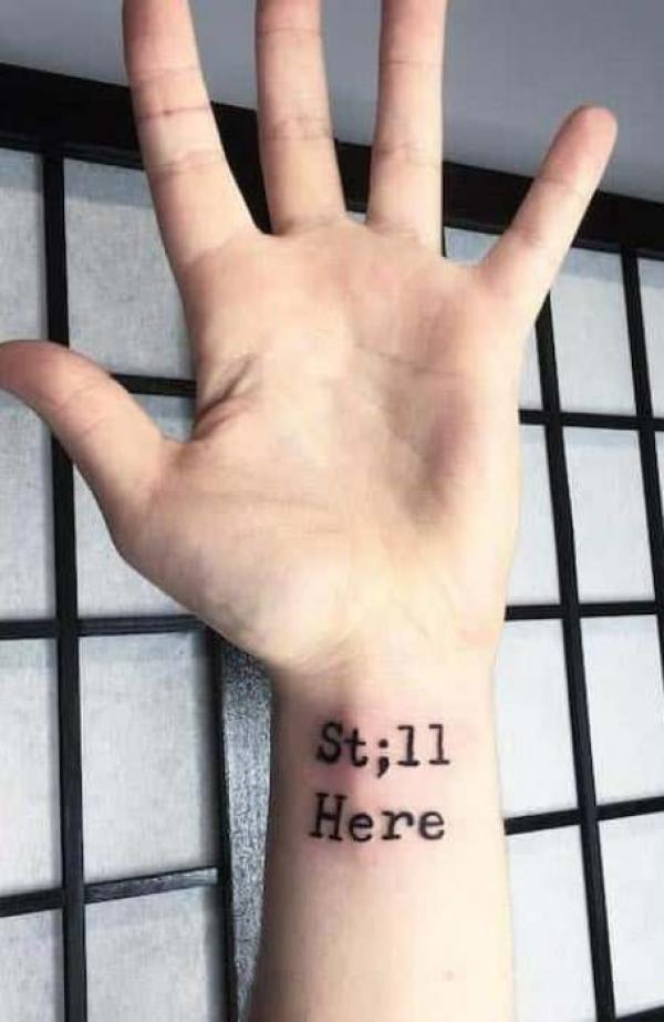 70 Inspirational Semicolon Tattoo Designs