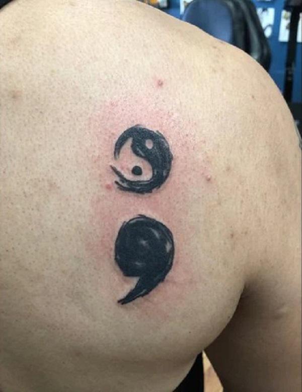 70 Inspirational Semicolon Tattoo Designs