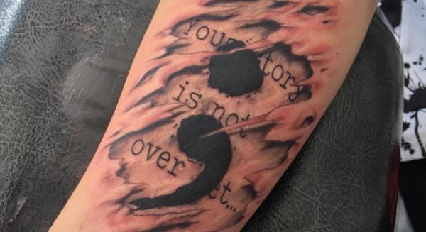 70 Inspirational Semicolon Tattoo Designs