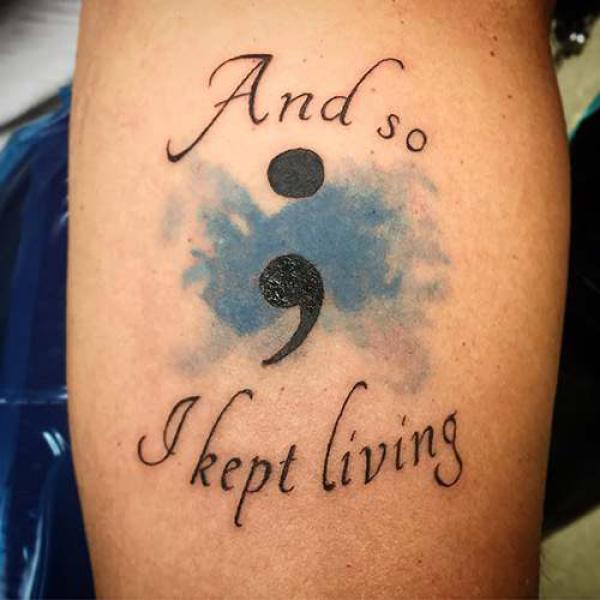 70 Inspirational Semicolon Tattoo Designs