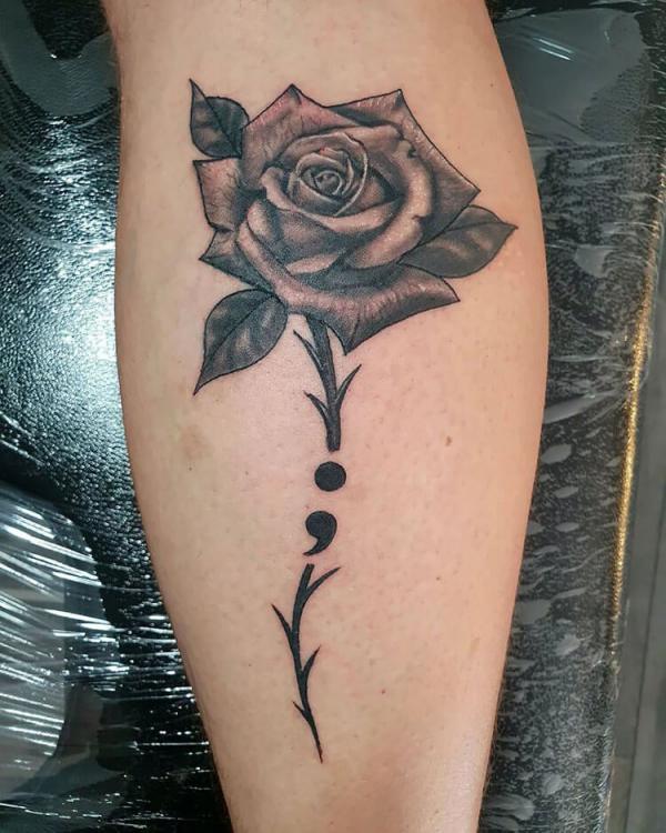 70 Inspirational Semicolon Tattoo Designs