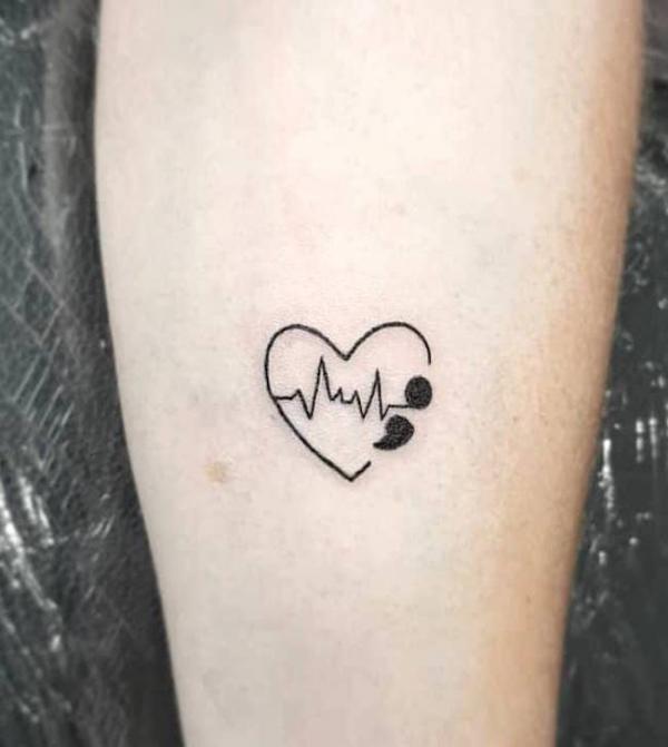 70 Inspirational Semicolon Tattoo Designs
