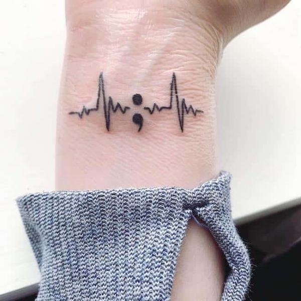 70 Inspirational Semicolon Tattoo Designs