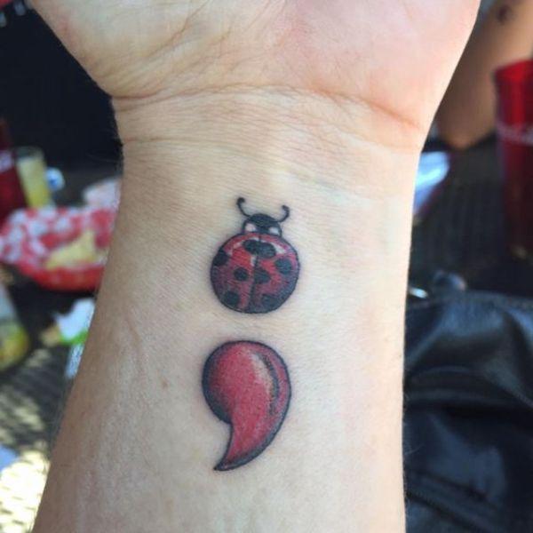 70 Inspirational Semicolon Tattoo Designs