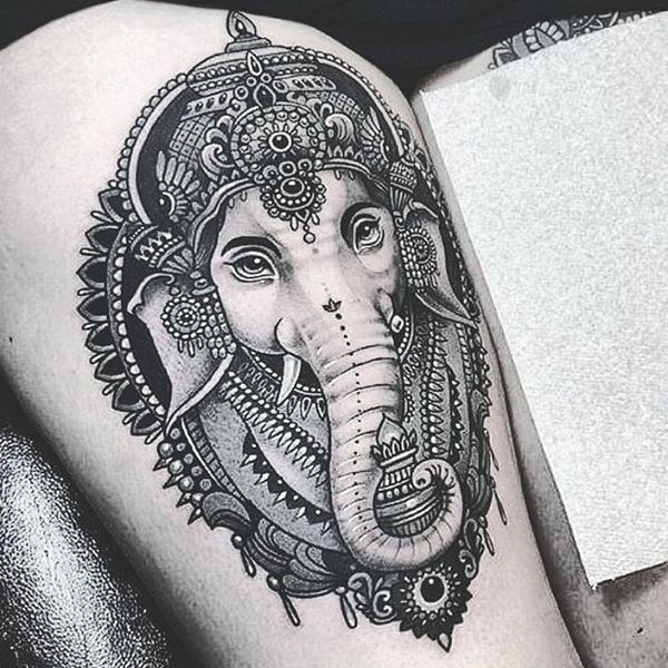 30+ Indian Elephant Tattoos - Symbolism and Design Ideas