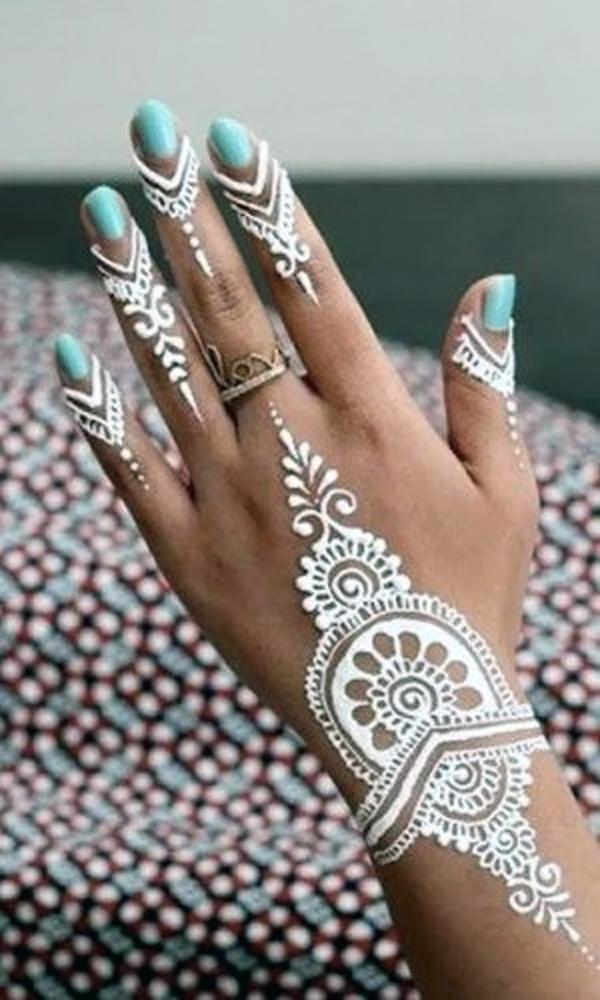 25 Amazing White Henna Designs