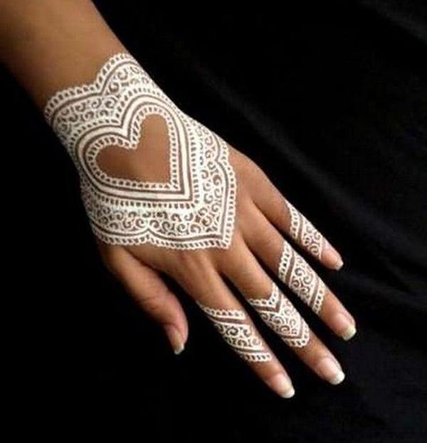 25 Amazing White Henna Designs